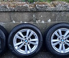 Bmw 16inch genuine alloy wheels with good tyres for sale fits on the vw t5 opel vivaro vans too