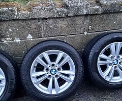 Bmw 16inch genuine alloy wheels with good tyres for sale fits on the vw t5 opel vivaro vans too