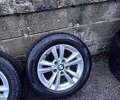 Bmw 16inch genuine alloy wheels with good tyres for sale fits on the vw t5 opel vivaro vans too - Image 4/6