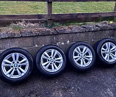 Bmw 16inch genuine alloy wheels with good tyres for sale fits on the vw t5 opel vivaro vans too - Image 6/6