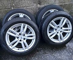 Audi Vw 17inch genuine alloy wheels with good tyres for sale - Image 4/4