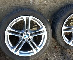 Bmw f10 18inch genuine alloy wheels with tyres for sale