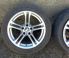 Bmw f10 18inch genuine alloy wheels with tyres for sale