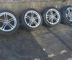 Bmw f10 18inch genuine alloy wheels with tyres for sale - Image 4/4