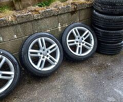 Audi A6 sline 18inch genuine alloy wheels with good tyres for sale - Image 5/5