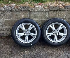 Audi vw 17inch genuine alloy wheels with good tyres for sale