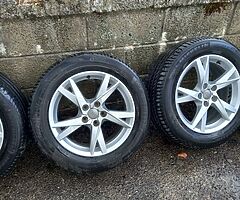 Audi vw 17inch genuine alloy wheels with good tyres for sale - Image 3/6