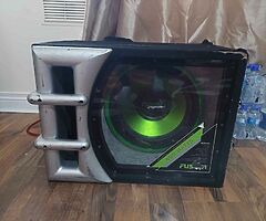 Subwoofer 400 watts + Amplifier and cable