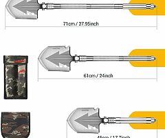 49 eur Folding Shovel, Camping Military Survival Shovel Portable Tool for Camping,Trenching (71 cm) - Image 7/9