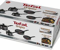 80£ Origins 5 Piece Stone Pots and Pans set, Black, 20 & 24CM Frying Pans, 16 & 18 & 20C