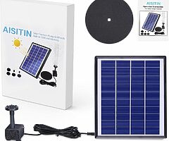 41 eur Solar Fountain Pump, 6.5W Panel Backup Solar Water Pump Floating Fountain, 6 Nozzles