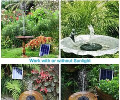 41 eur Solar Fountain Pump, 6.5W Panel Backup Solar Water Pump Floating Fountain, 6 Nozzles