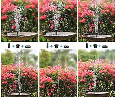 41 eur Solar Fountain Pump, 6.5W Panel Backup Solar Water Pump Floating Fountain, 6 Nozzles - Image 5/9