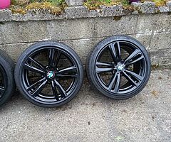 Bmw 19inch genuine alloy wheels with good tyres for sale