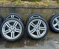 Bmw f10 19inch genuine alloy wheels with good tyres for sale
