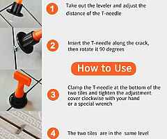 Professional Tile Leveling System 50pcs Pack Reusable Spacers for Walls Floors + Special Wrench - Image 6/10