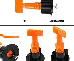 Professional Tile Leveling System 50pcs Pack Reusable Spacers for Walls Floors + Special Wrench - Image 7/10