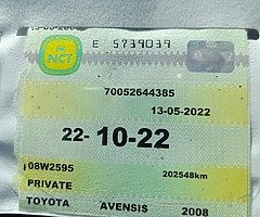 08 Toyota Avensis - Image 6/6