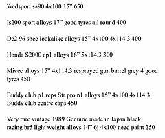 Parts clear out for sale