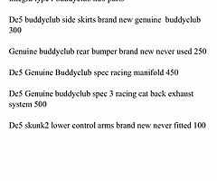 Parts clear out for sale