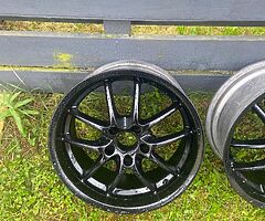 18” bmw j9.5 5x120 deep dish bbs style alloys