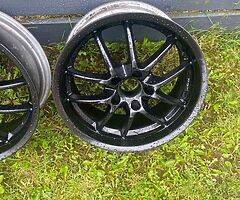 18” bmw j9.5 5x120 deep dish bbs style alloys - Image 4/5
