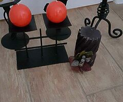 Candles & Artifical flower in pot.all new.