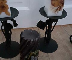 Candles & Artifical flower in pot.all new. - Image 6/10
