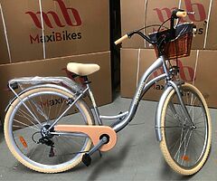 CITY BIKE + BASKET - 7 SHIMMANO SPEED - DELIVERY 