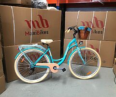 CITY BIKE + BASKET - 7 SHIMMANO SPEED - DELIVERY 