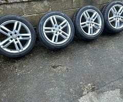 Audi 18inch genuine sline alloy wheels with good tyres for sale - Image 3/3