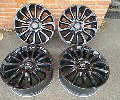 GENUINE RANGE ROVER 22" INCH TURBINE 7007  FITS SPORT/VOGUE/EVOQUE ALLOY WHEELS GLOSS BLACK 5x120