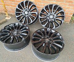 GENUINE RANGE ROVER 22" INCH TURBINE 7007  FITS SPORT/VOGUE/EVOQUE ALLOY WHEELS GLOSS BLACK 5x120
