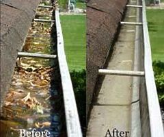 Gutters cleaned and sealed