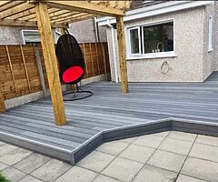 Composite decking and pergola