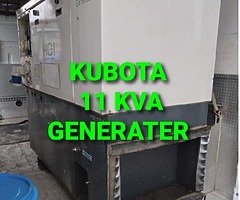 Kubota super silent 11 kva generator in excellent condition Only done 1900 hours privately owned in