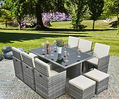 CUBE GARDEN RATTAN FURNITURE - 10 SEATER  - Image 3/3