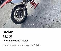 Stolen reward have it on cctv fella from swords Shere away people