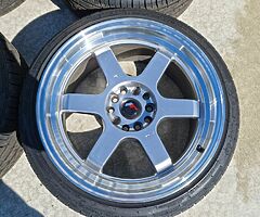18" x 9" JAPAN RACING JR12 ALLOYS 5x114.3 - Image 4/7