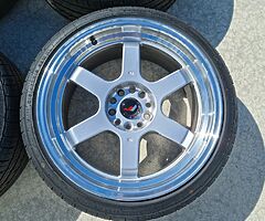 18" x 9" JAPAN RACING JR12 ALLOYS 5x114.3 - Image 6/7