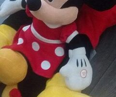 Large micky mouse teddy . Small light up minnie mouse - Image 4/4