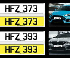 2 matching vehicle Regs for £800 