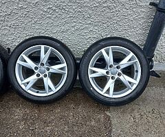 Audi vw 17inch genuine alloy wheels with good tyres for sale - Image 4/4