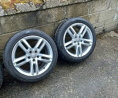 Audi 18inch genuine alloy wheels with good tyres for sale