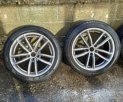 Bmw g30 18inch 5x112 genuine alloy wheels with good tyres for sale