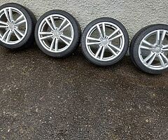 Audi vw 18inch genuine alloy wheels with good tyres for sale