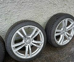 Audi vw 18inch genuine alloy wheels with good tyres for sale - Image 3/4