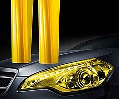 Yellow fancy Car lights tint film rolls