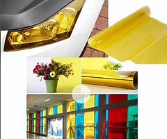Yellow fancy Car lights tint film rolls