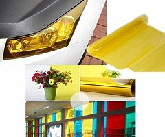 Yellow fancy Car lights tint film rolls - Image 3/6